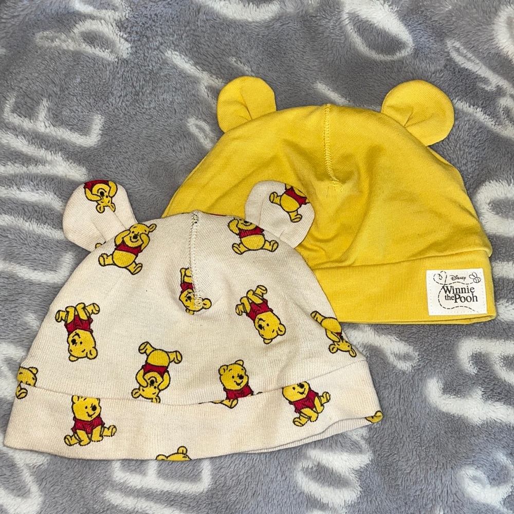 Winnie the pooh baby beanies